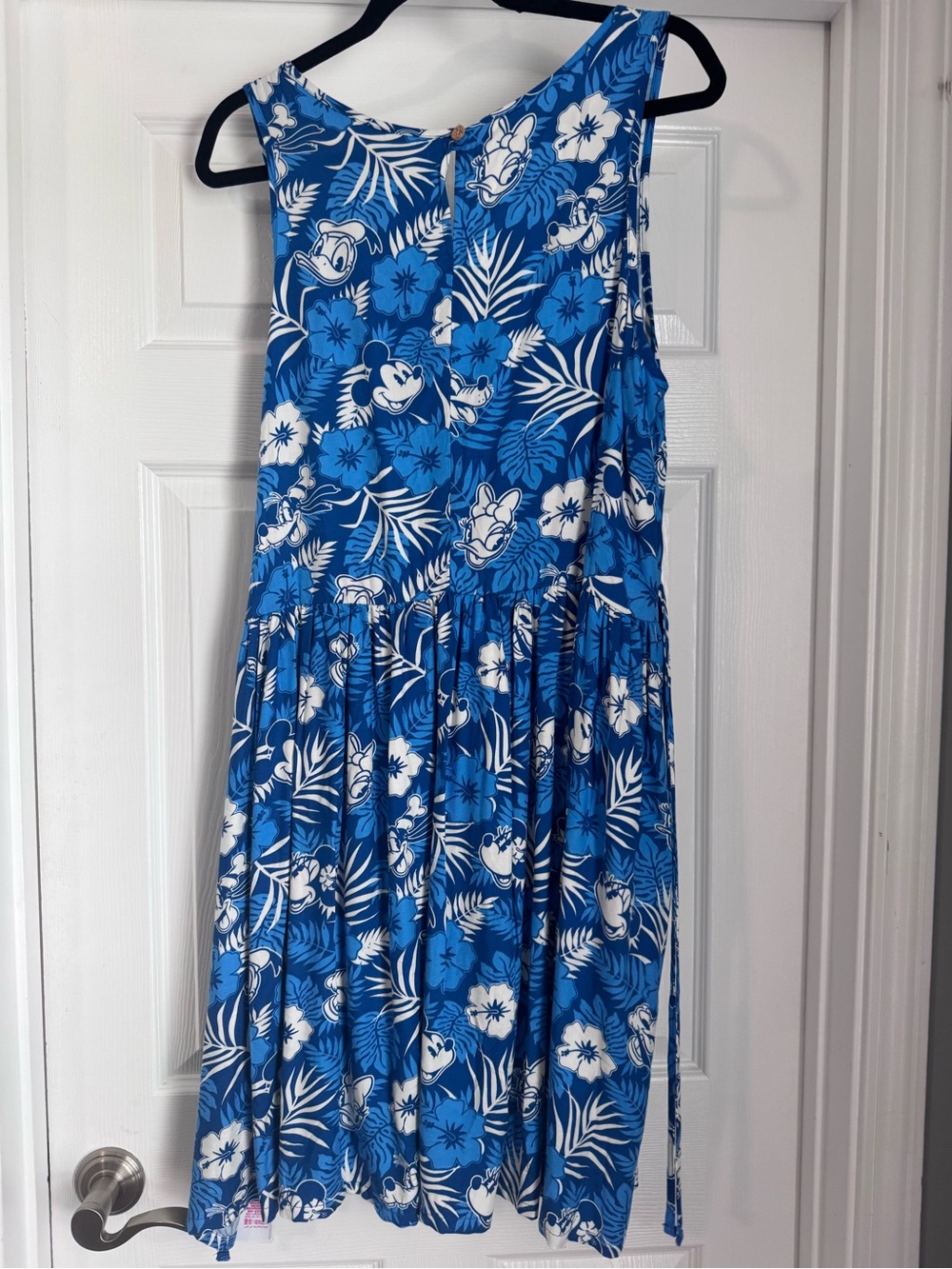 Disney Blue and White Floral Mickey & Donald Dress - Picture 5 of 7